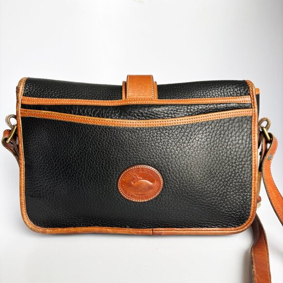 90s Dooney & Bourke All Weather Leather Large Equestrian Shoulder Bag St… - Picture 7 of 11